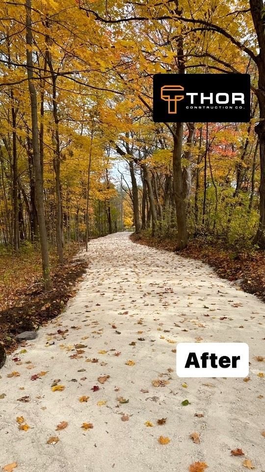 Driveway transformation. Thor Construction job video.