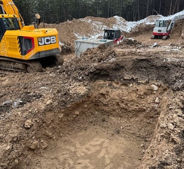 Septic install that passed inspection. Thor Construction job photo.