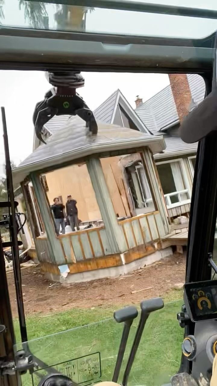 Taking down an old gazebo. Thor Construction job video.