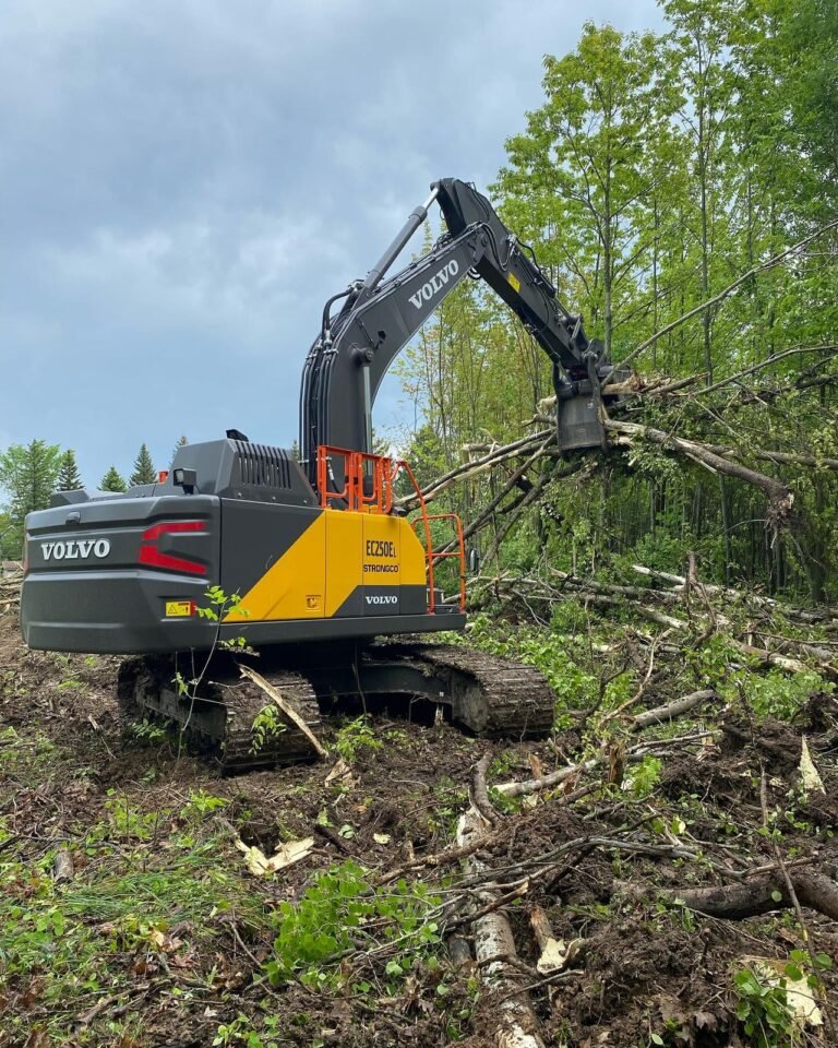 Land clearing for a custom home. Thor Construction job photo.