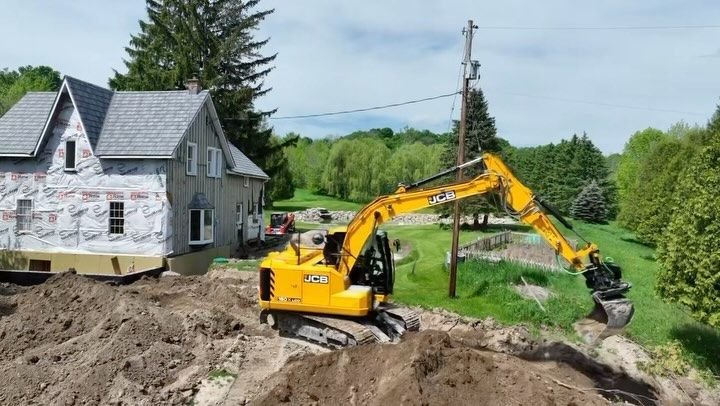 Excavation on a custom home site. Thor Construction job video.