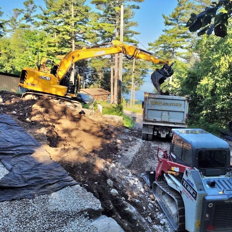 Retaining wall with a view, Ennismore. Thor Construction job photo.