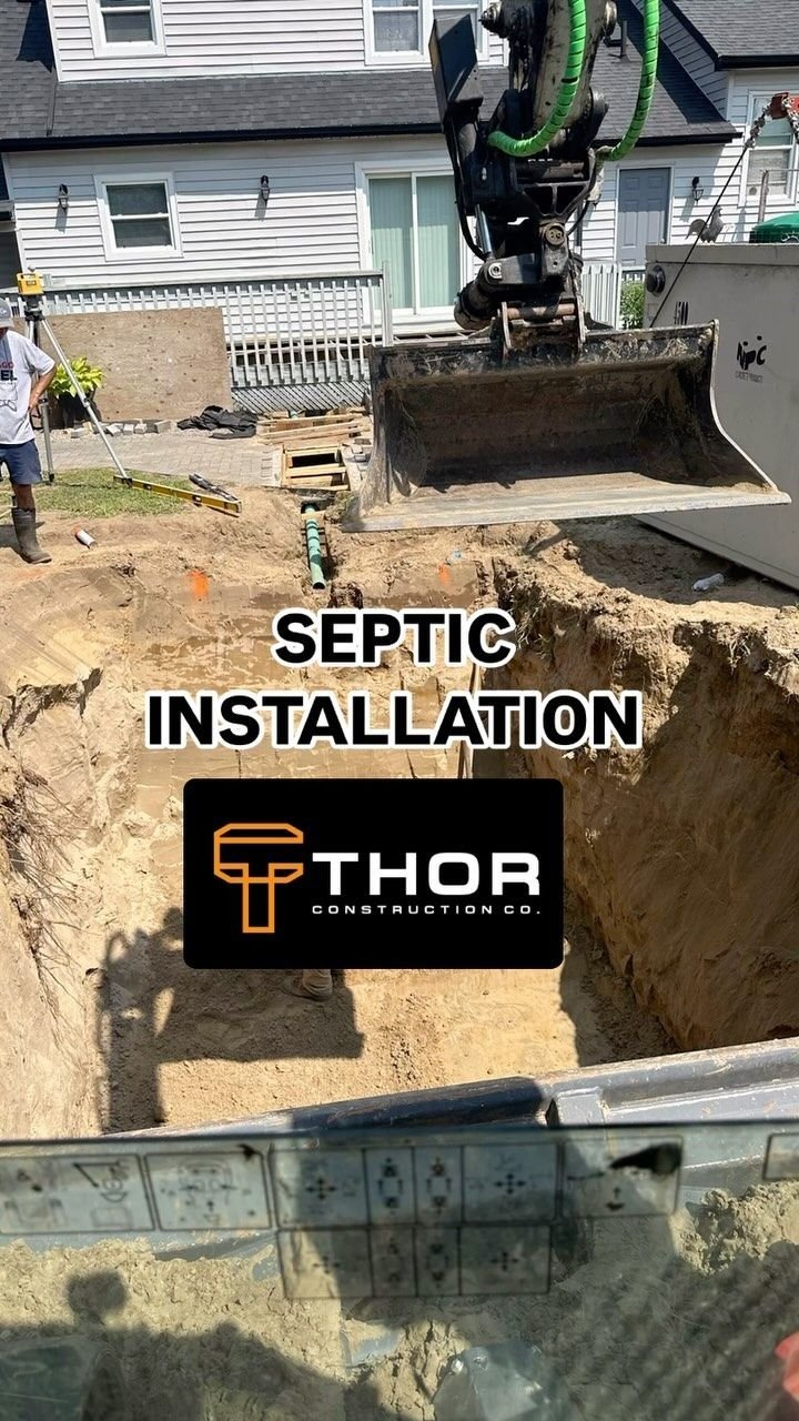 Septic installation, East Gwillimbury. Thor Construction job video.