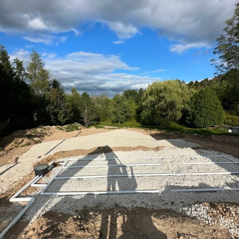 Raised filter bed septic that passed inspection. Thor Construction job photo.