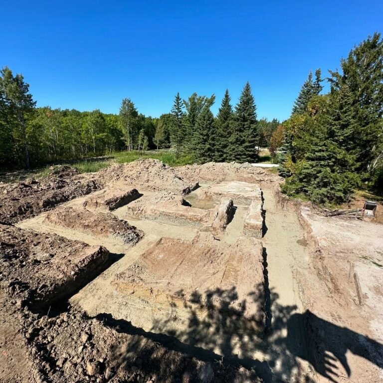Foundation dig for a custom home. Thor Construction job photo.