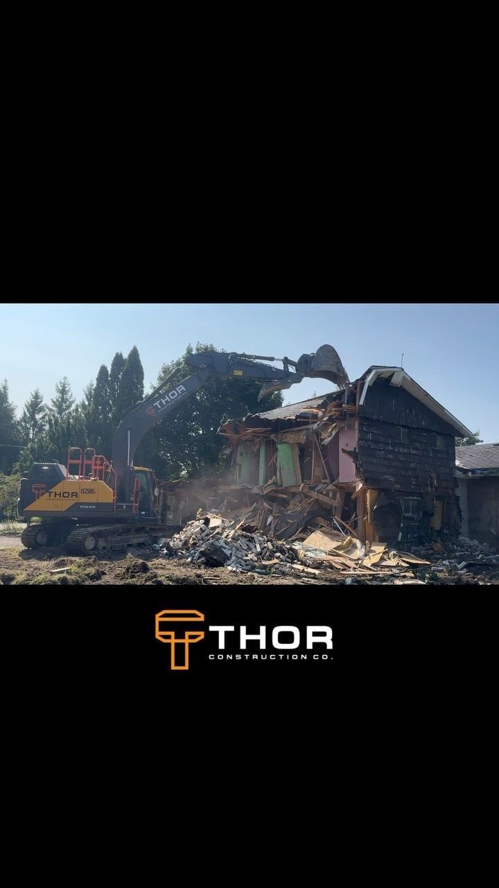 Residential demolition, Peterborough. Thor Construction job video.