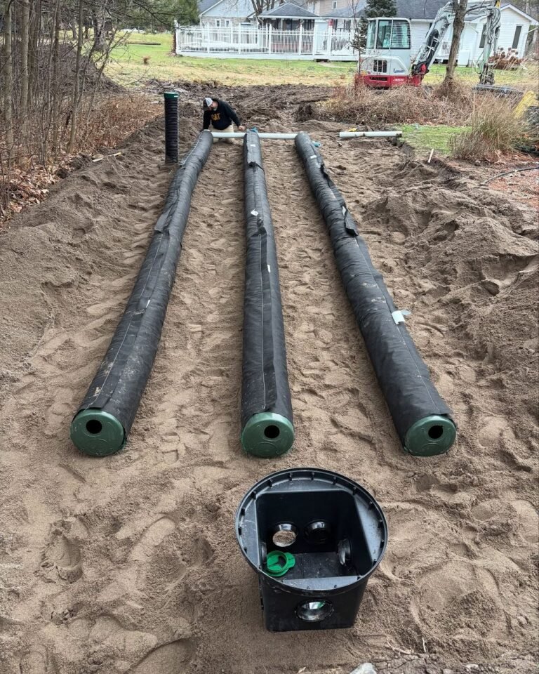 System O))) septic systems going in, Kawartha Lakes. Thor Construction job photo.