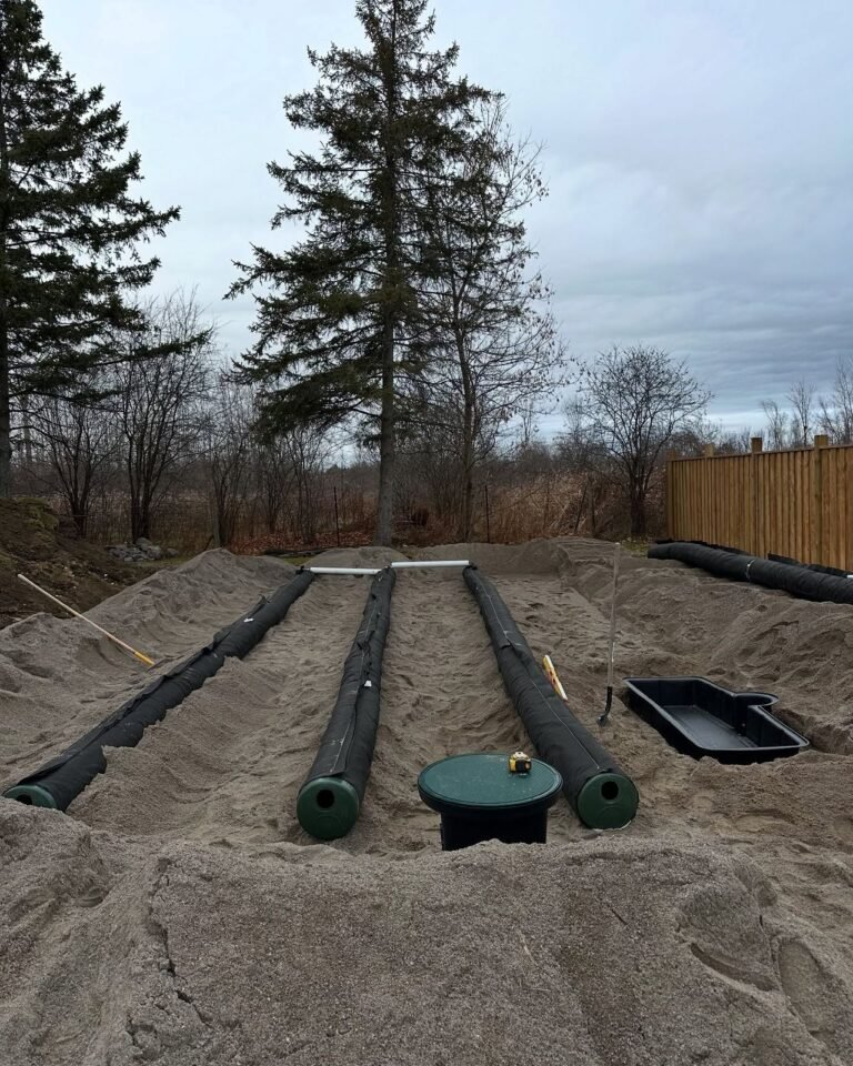 System O))) septic systems going in, Kawartha Lakes. Thor Construction job photo.