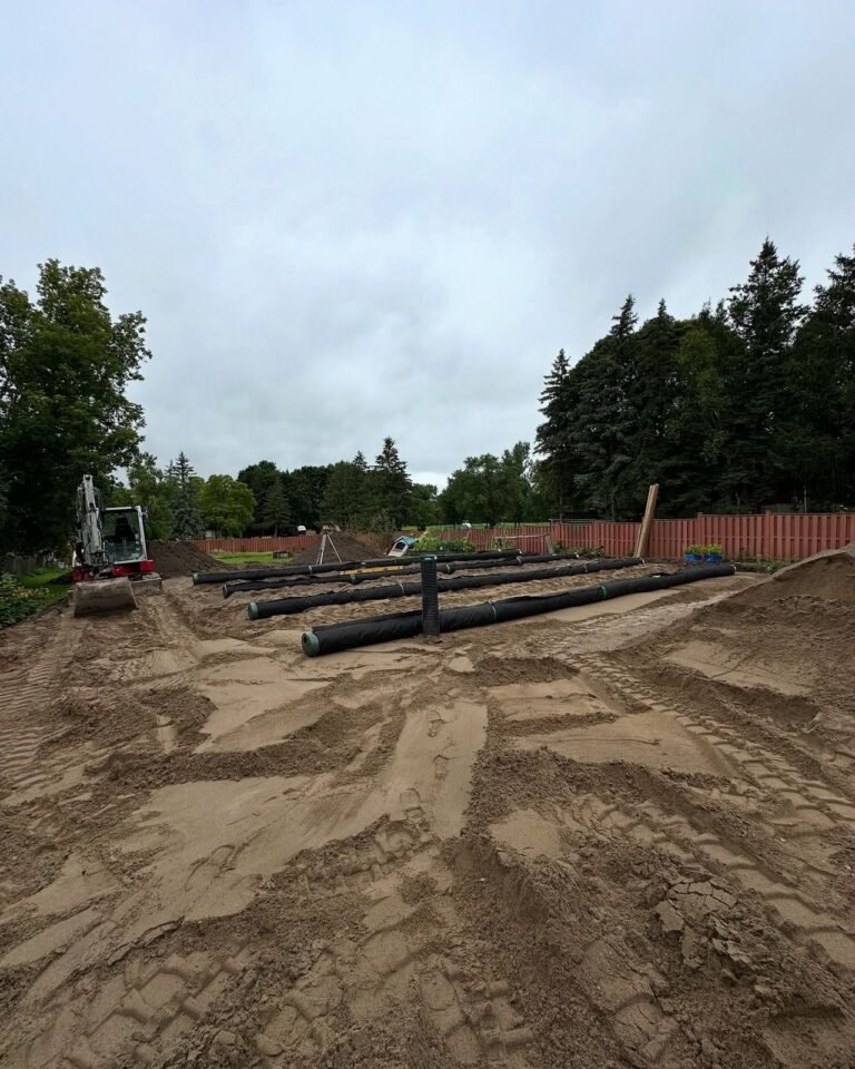 System O))) septic systems going in, Kawartha Lakes. Thor Construction job photo.