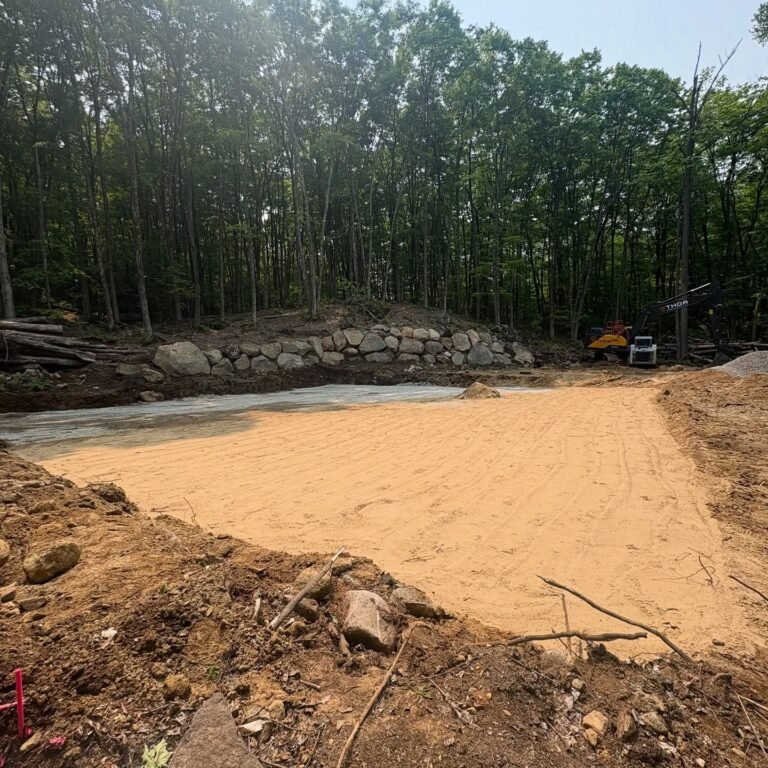 Lot cleared and ready for a new house, Minden. Thor Construction job photo.