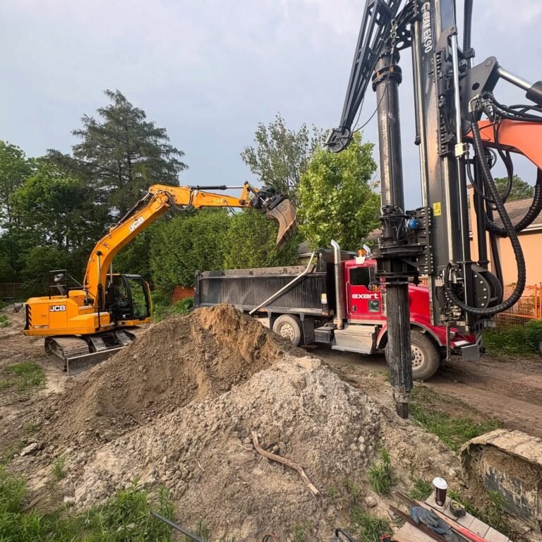 New foundation excavation. Thor Construction job photo.