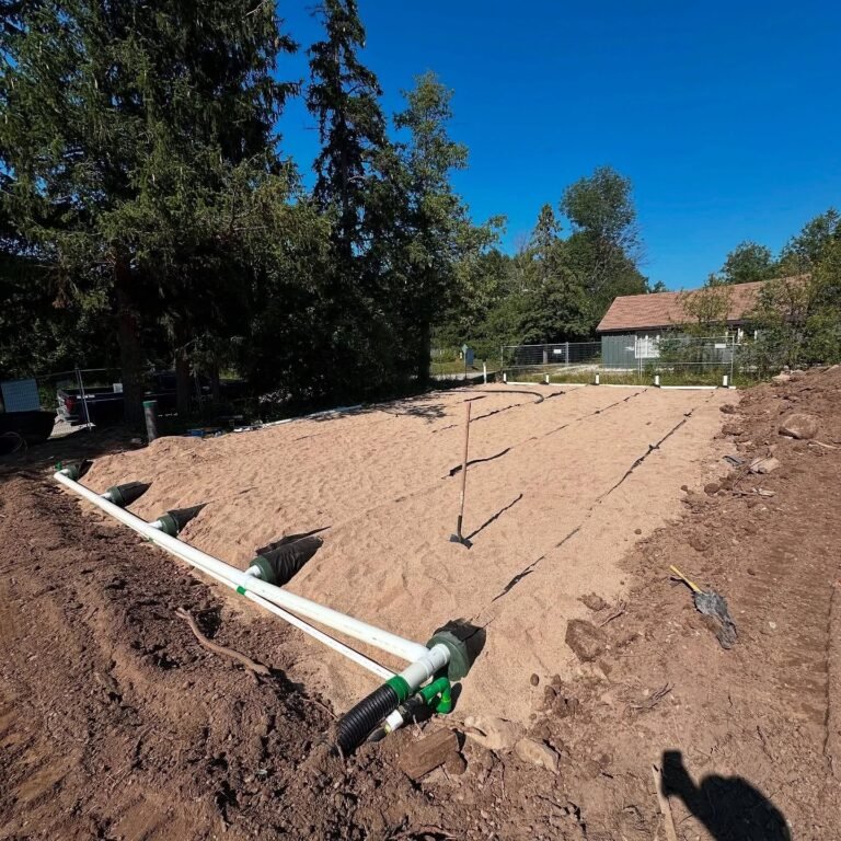 System O))) septic in a nested pipe layout. Thor Construction job photo.