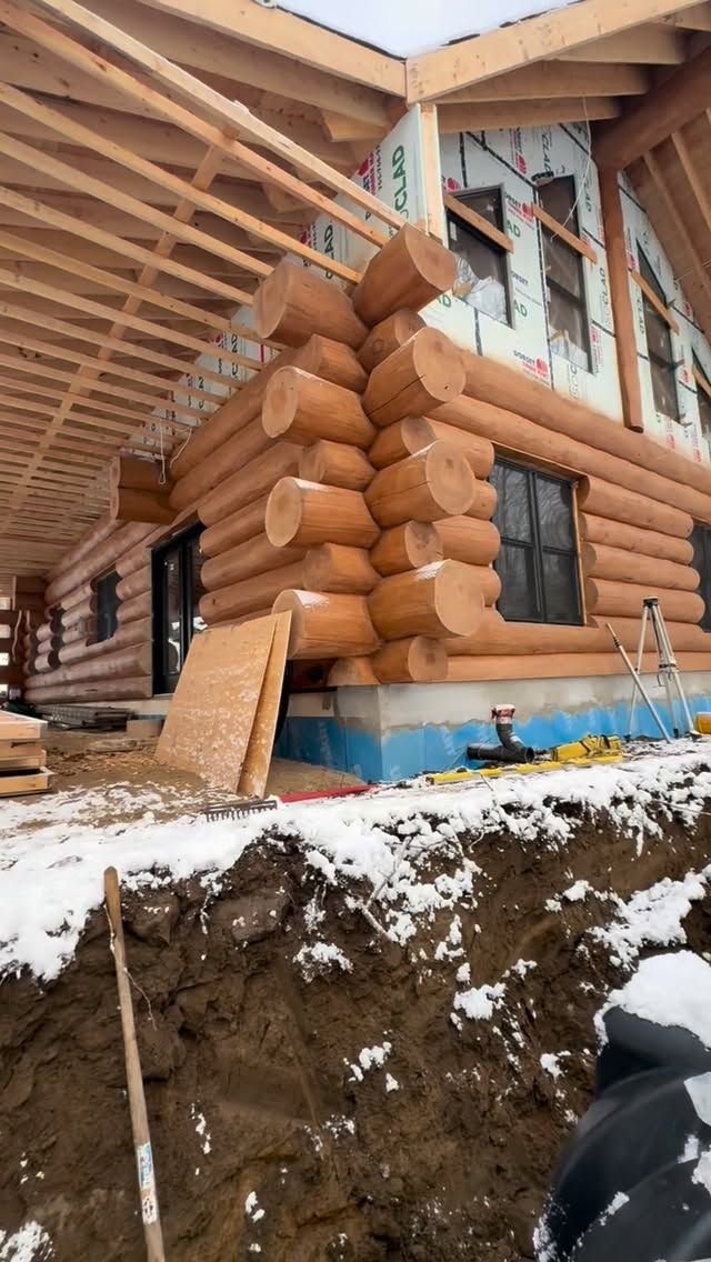 Septic system going in at a log home, Minden. Thor Construction job video.