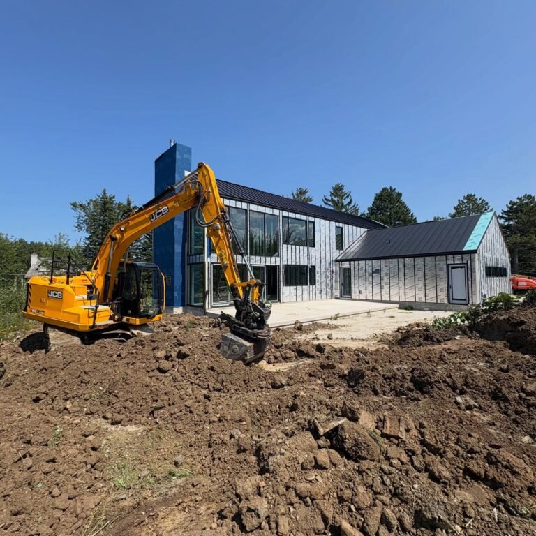 Excavation at a new custom build. Thor Construction job photo.